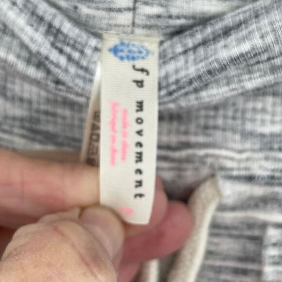 Free People Movement Gray White Active Kyoto High-Rise Ankle Leggings Small - Picture 3 of 6